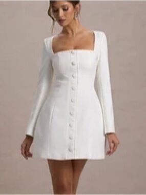 Club London mini dress with buttons down the front.